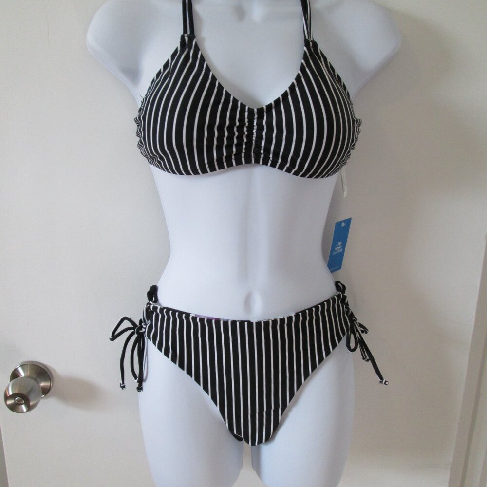 CUPSHE Bikini Set Back Braided Straps with Reversible Bottom Sz S NWT - Picture 7 of 12
